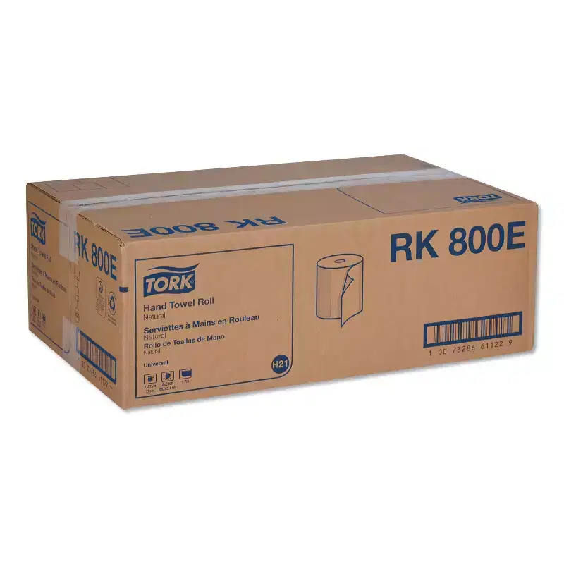 Tork Universal Hardwound Roll Towel, 1-Ply, 7.88 x 800 ft, Natural, 6/Carton