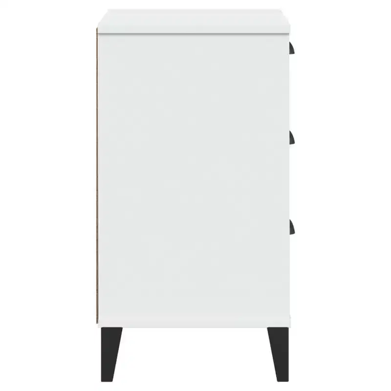 vidaXL Bedside Cabinet Accent End Table Bedroom Furniture Engineered Wood - White Anthracite Gray