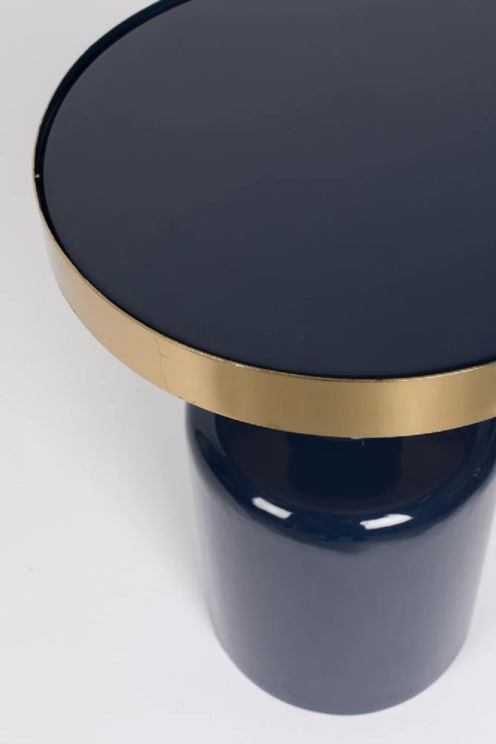 Blue Enamel Sculptural Side table