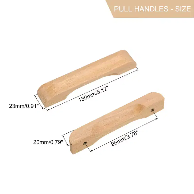 Unique Bargains Beech Wood Dresser Cupboard Bridge-Shape Drawer Cabinet Pulls