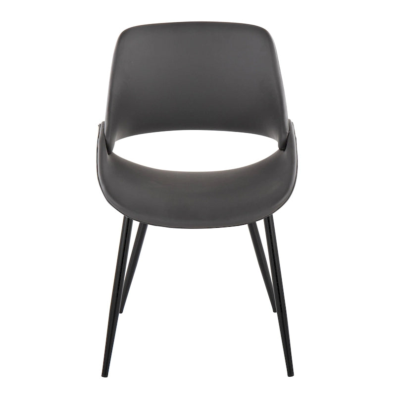Dining Chair with Tapered Metal Legs, Set of 2