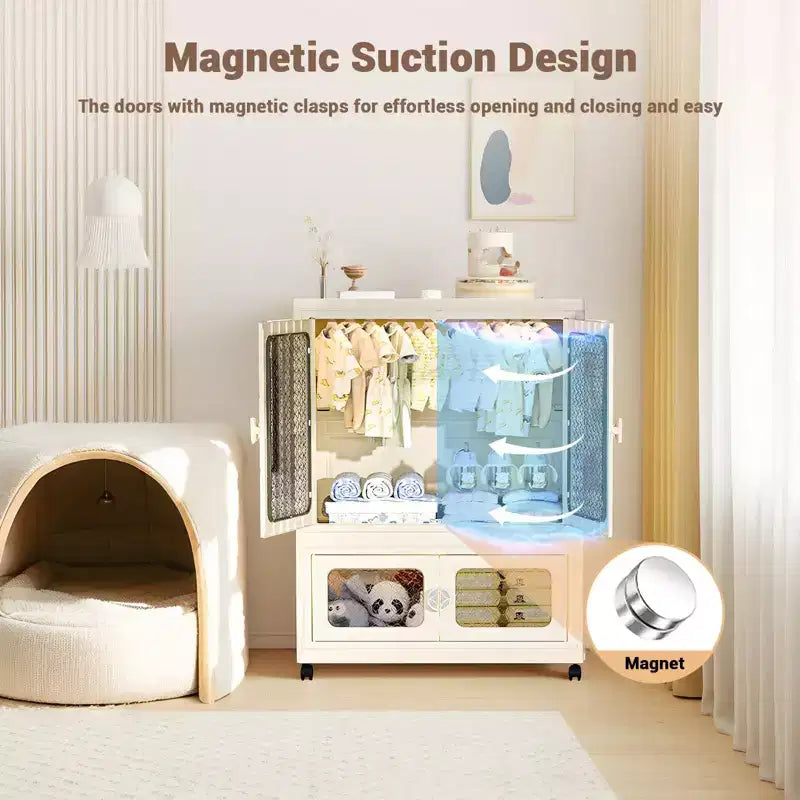 Plastic Storage Wardrobe 40.55''H x 29.52''W x 14.96''D