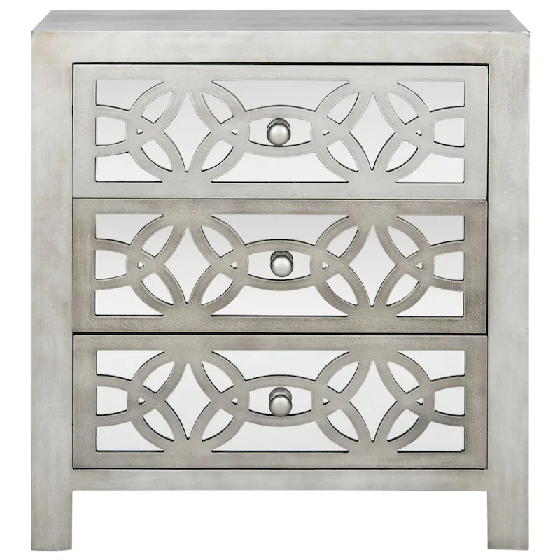 SAFAVIEH Nairne Grey 3-Drawer Chest - 26Wx12Dx28H