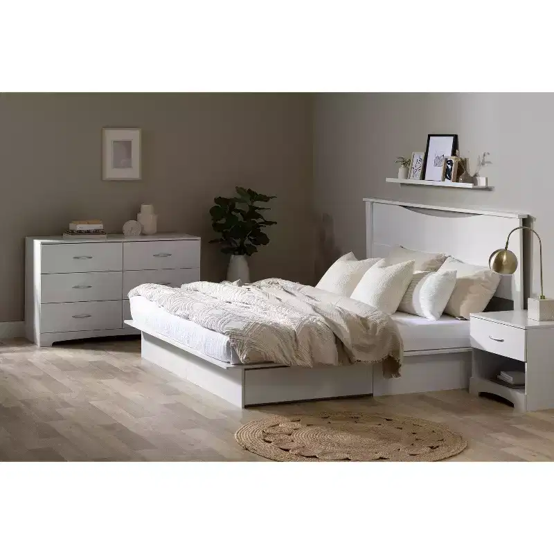 6 Drawer Horizontal Dresser - White
