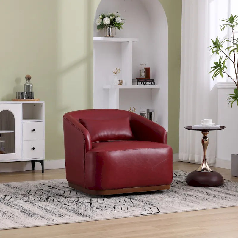 360-Degree Swivel Barrel Accent Chair