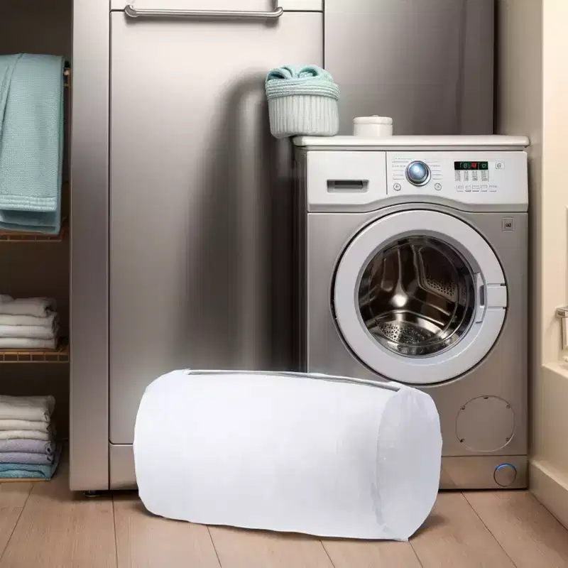 Unique Bargains Thickened Mesh Laundry Bags White 1 Pc
