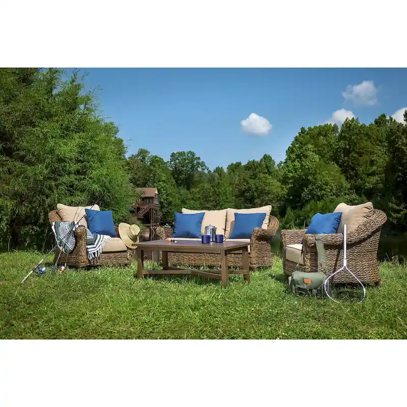 Cayman Sunbrella Loveseat, Heritage Brown