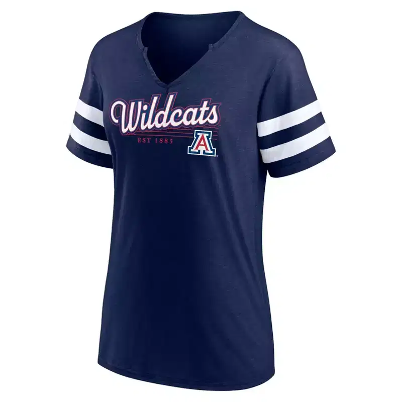 NCAA Arizona Wildcats Women's V-Neck Notch T-Shirt