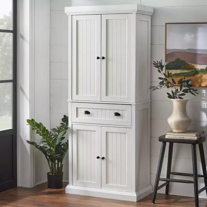 Buylateral Medicott Tall Kitchen Cabinet White
