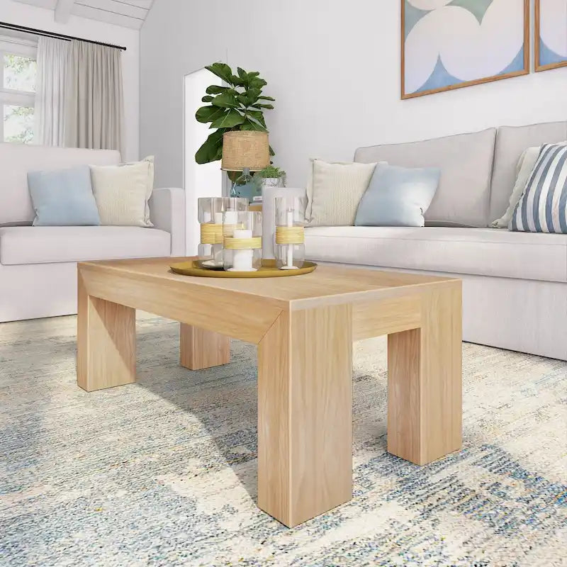 Plank and Beam Modern Rectangular Coffee Table - 40 x 20
