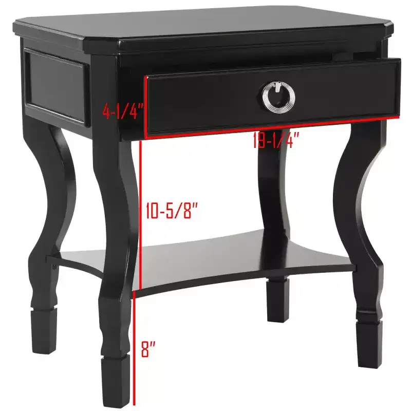 Alaia 1 Drawer Nightstand - FOX6275 - Safavieh Couture