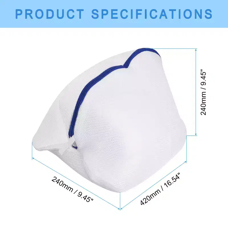 Unique Bargains Mesh Shoes Washing Laundry Bag for Washing Slippers Delicate 2 Pcs