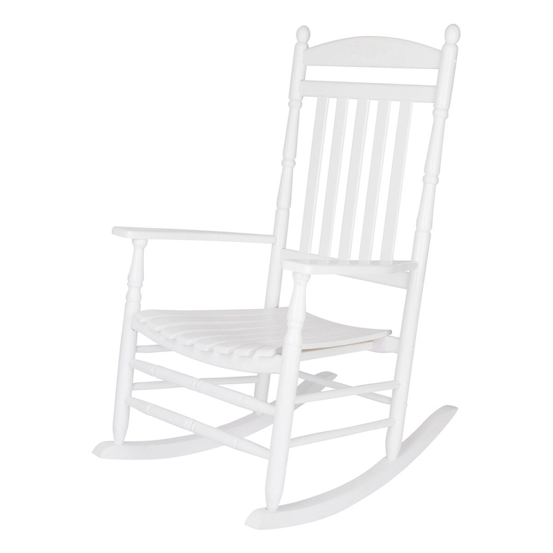 Rhode Island Genuine Hardwood Ergonomic Rocking Chair with Finials