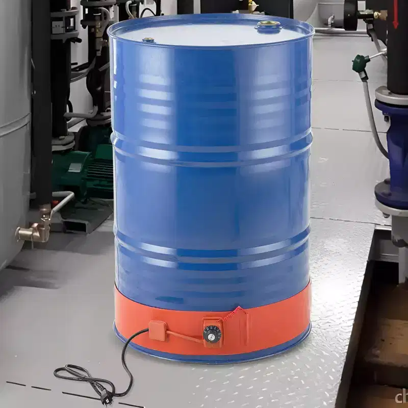 VEVOR Metal Drum Heater,1200 Watt 5 inch Width, Pail Heating Band for 55 Gallon Barrel,86-302 Adjustable Thermostat, Silicone,FCC Listed,Blue&Orange