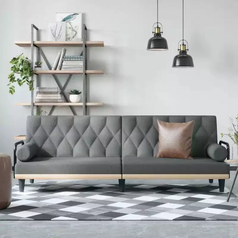 vidaXL Sofa Bed with Armrests Sleeper Sofa Loveseat Recliner Chair Fabric