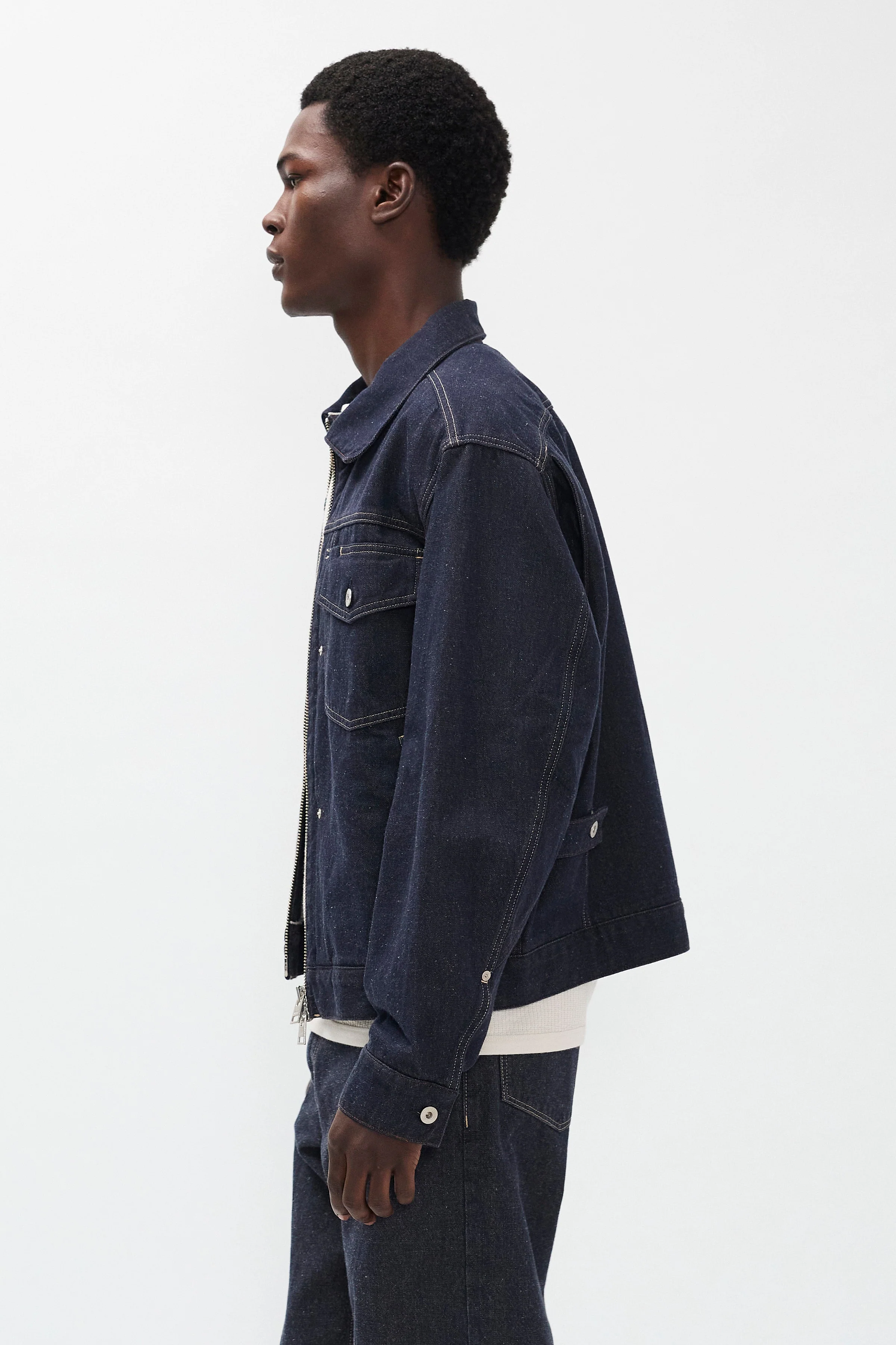 Cotton Linen Denim Jacket - Our contemporary take elevates the