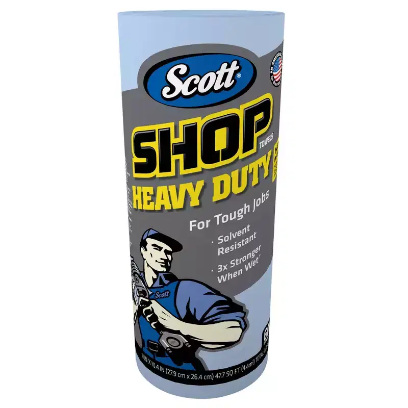 Scott Shop Heavy Duty Full Sheet Paper Towels - 12 Regular Rolls - 1-Ply - 60 Sheets