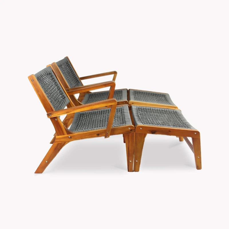 Twin Sevilla Rope Chair Set - N/A