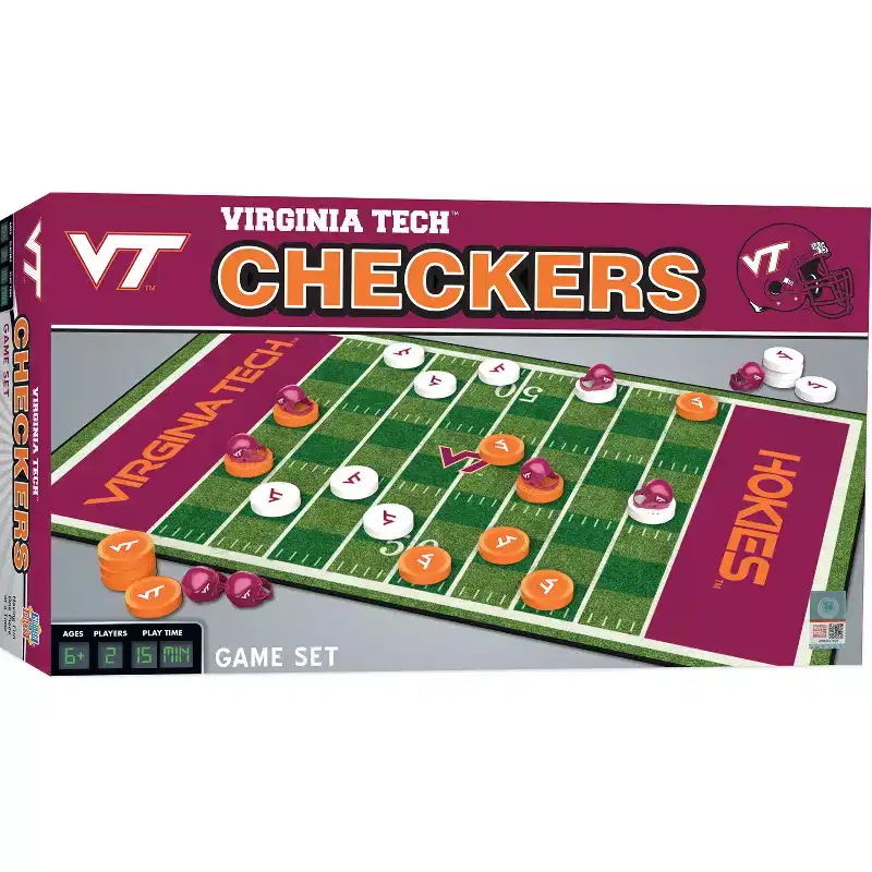 MasterPieces Officially licensed NCAA Virginia Tech Hokies Checkers Board Game for Families and Kids ages 6 and Up