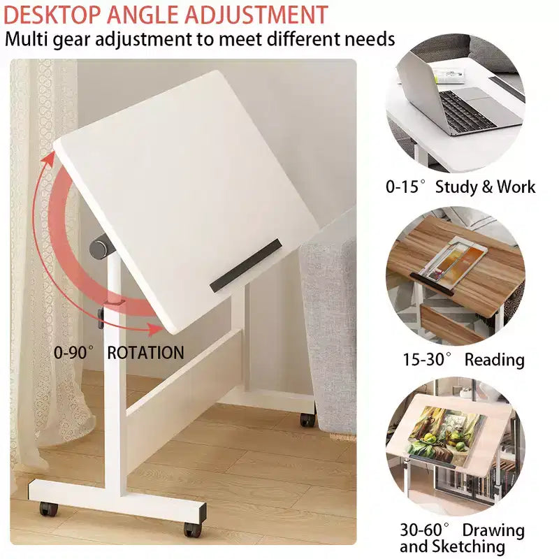 MDF & Steel Adjustable Height Standing Desk 80x40cm