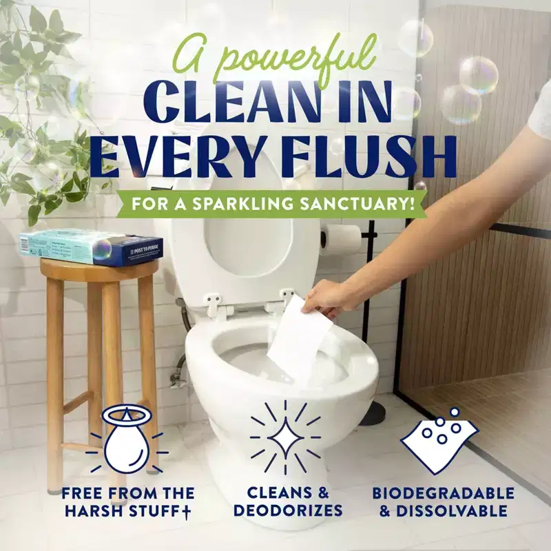 Cleancult Toilet Bowl Cleaner Sheets - Fresh Lemon - 32ct