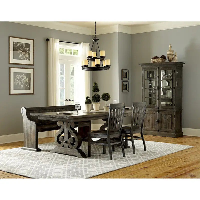 Wooden rectangular dining table
