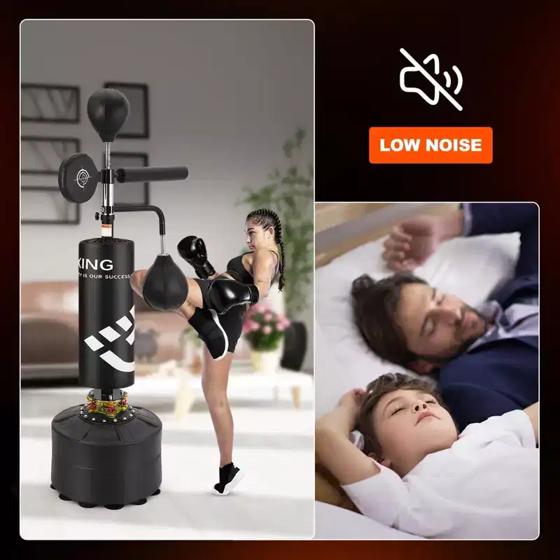 Freestanding Punching Bag with Stand - 5-in-1 Adjustable Height Boxing Training System