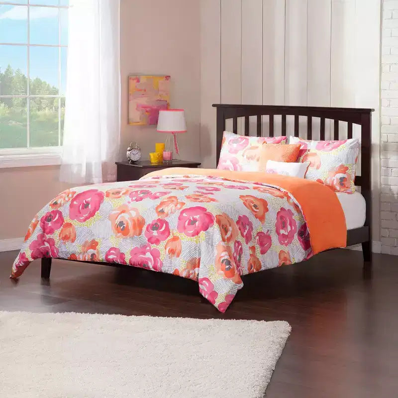 HomeStock 50 in.H Espresso King Size Freestanding Headboards with Bed Frame