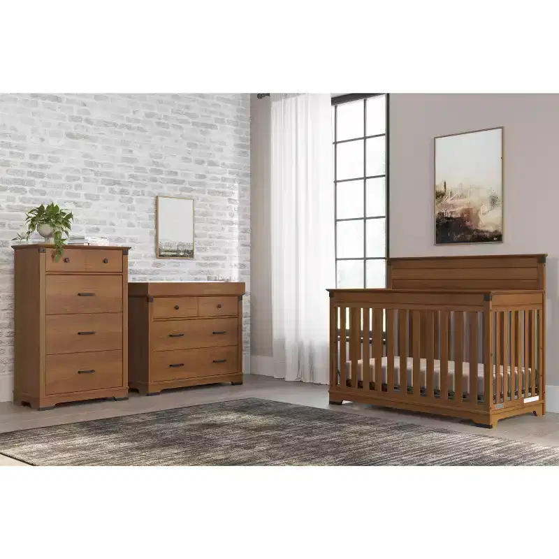 Child Craft Redmond Full Panel Crib, Changing Table Dresser & Chest 4 Piece Nursery Set