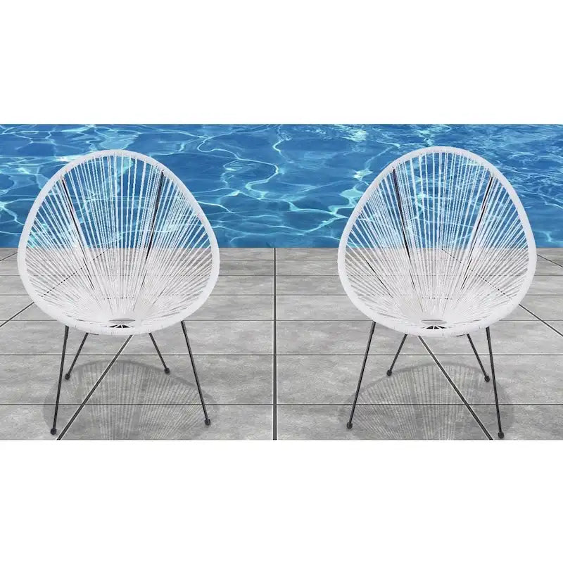 Acapulco White Resort-grade Chairs (Set of 2)