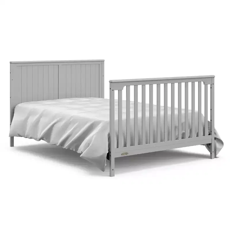 5-in-1 Convertible Crib and Changer with Drawer