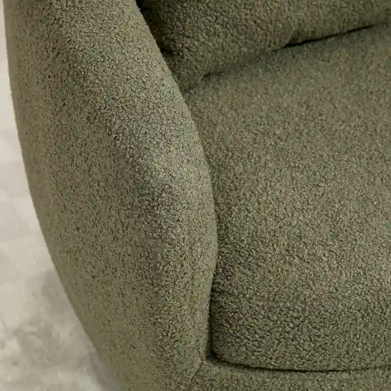 Upholstered Swivel Barrel Armchair with Storage Modern Living Room Side Chair for Bedroom/Office/Reading Spaces