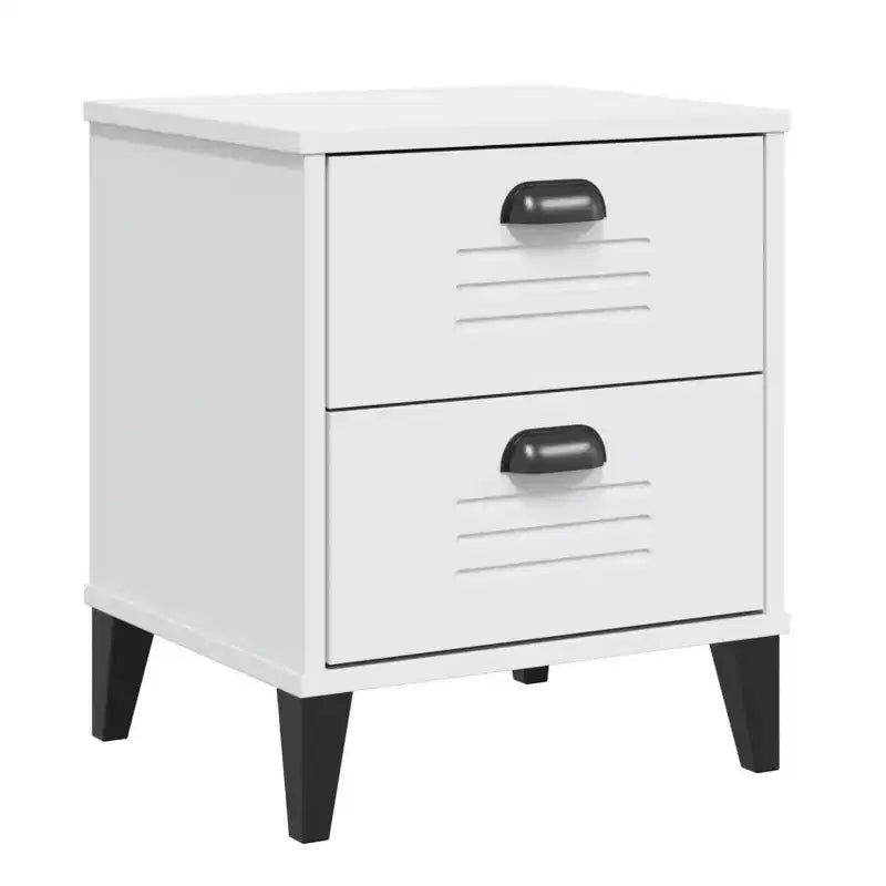 Bedside Table White Engineered wood Medium Bedside Table