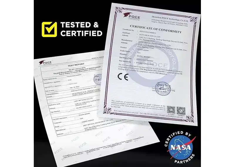 Solar Eclipse Glasses - Solar Filters Glasses with Solar Safe Filter Technology - CE and ISO Certified 2024 20-Pack MedicalKingUsa