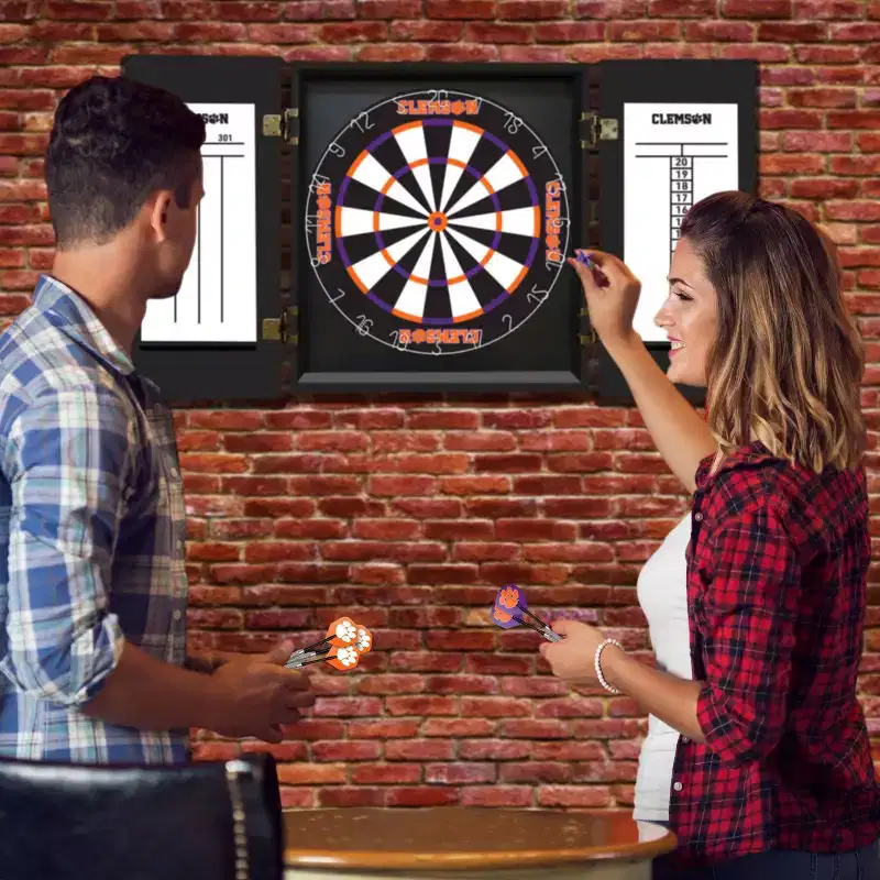 NCAA Clemson University Fan's Choice Dartboard Set
