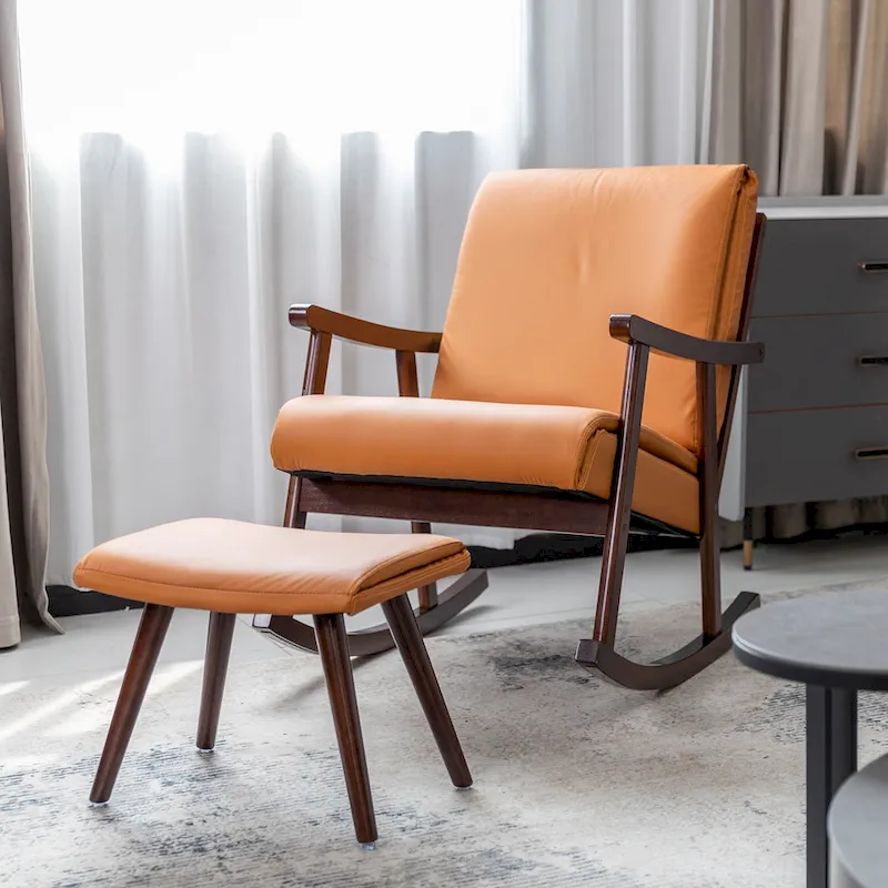 Rocking Chair Rocker Glider Chair Mid Century Accent Chair Armchair Lounge Chair for Living Room Bedroom
