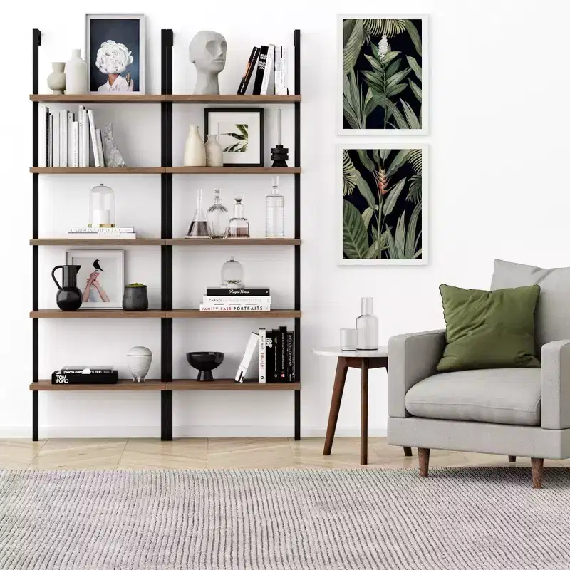 Nathan James 72.5" Theo Bookshelf Brown