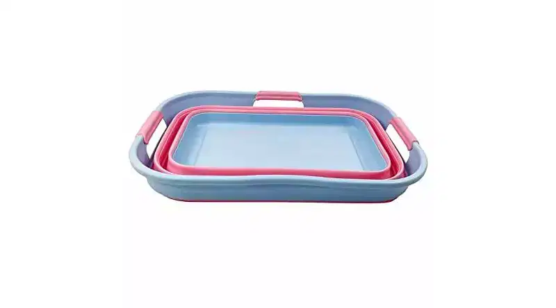 SAMMART 21L (5.5 Galloons) Collapsible Plastic Storge Basket / Washing Tub