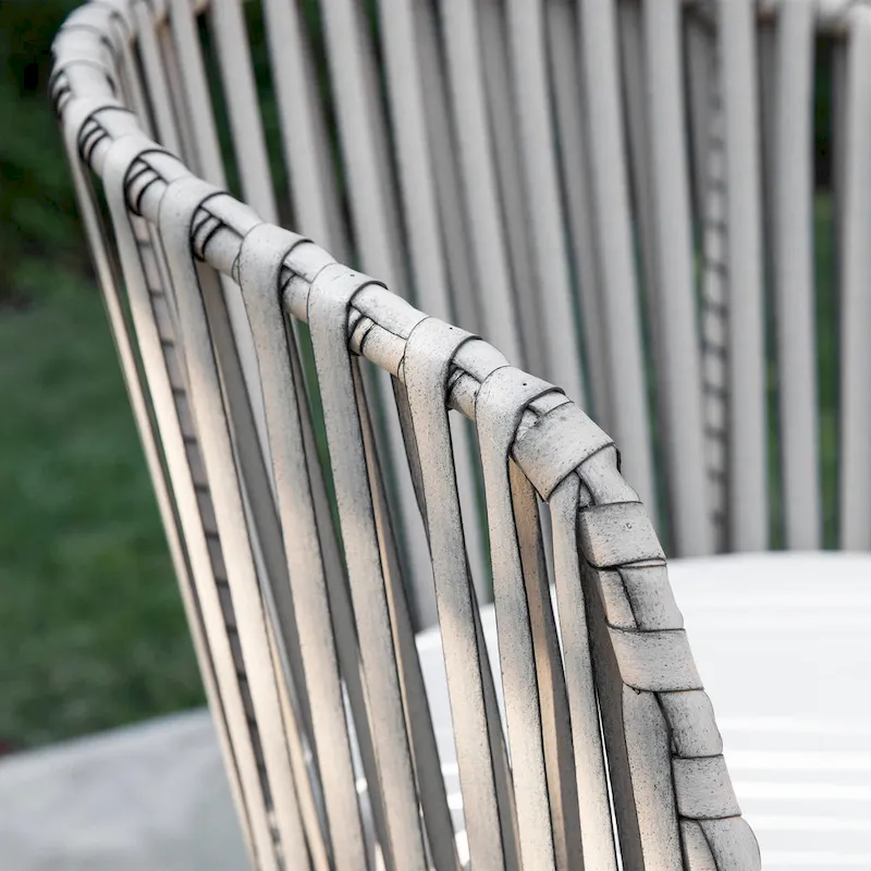 SEI Furniture Millie All-Weather black Metal Gray Wicker Patio Chairs with Cushions and Deep Seating (Set of 2)