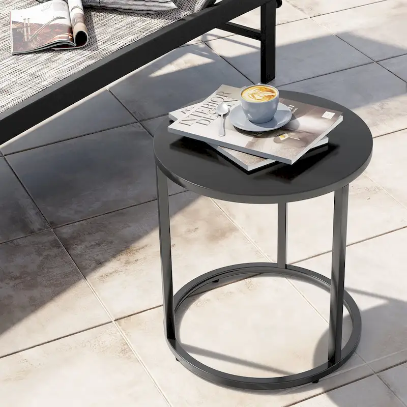Fauteuils Papasan d'extérieur avec coussin, en rotin PE, confortables pour patio, avec table d'appoint