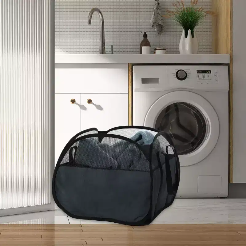 Unique Bargains 5492 Cubic-in Folding Laundry Basket 1 Pc