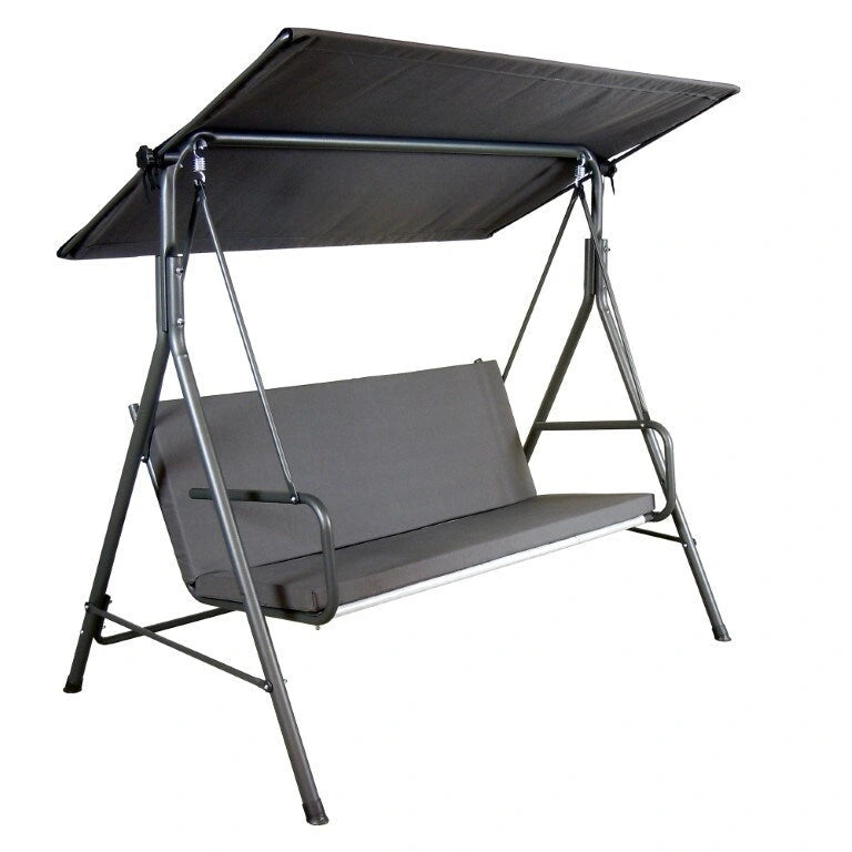 Sunjoy 2 Seat Outdoor Porch Swing with Adjustable Canopy Cushion  for Patio Garden Backyard