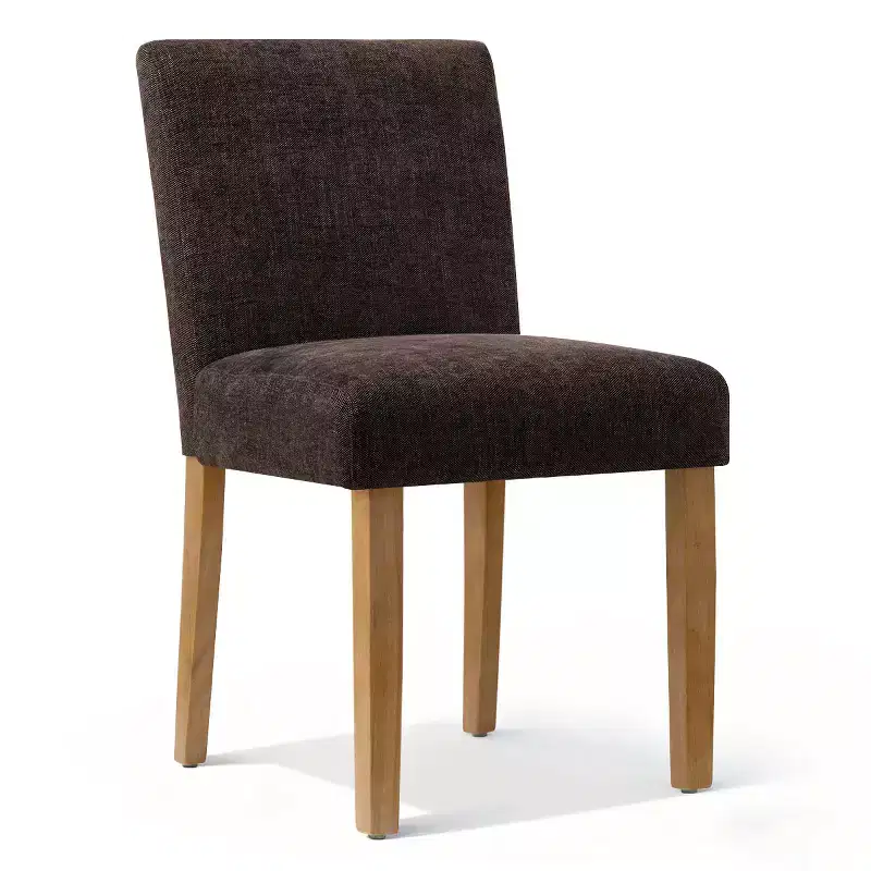 Modern Farmhouse Dining Chairs Set of 4, Upholstered Textured Woven Fabric Parsons Side Chairs with Solid Wood Legs - Panipeachy