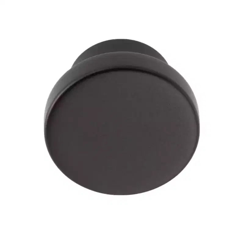 Sumner Street Home Hardware 5pk Ethan 1-1/4" Disc Knob in Matte Black: Zinc Cabinet Knobs, Drawer Pulls, Door Handle