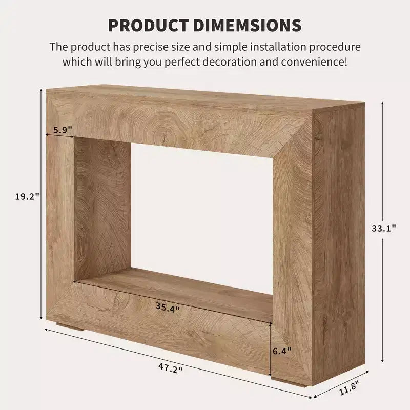 47 Modern Farmhouse Console Table with Storage - Industrial Style Sofa & Entryway Table for Hallway, Narrow Long Design Perfect for Living Room