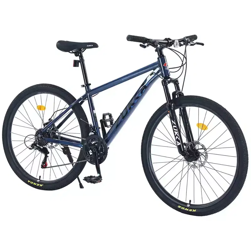 NAYSAYE Bicycle Mountain Bike 27.5 Inch Wheels 21 Speed Front Suspension for Men Women Boys and Girls, Blue, 68.8*26.37*39.37