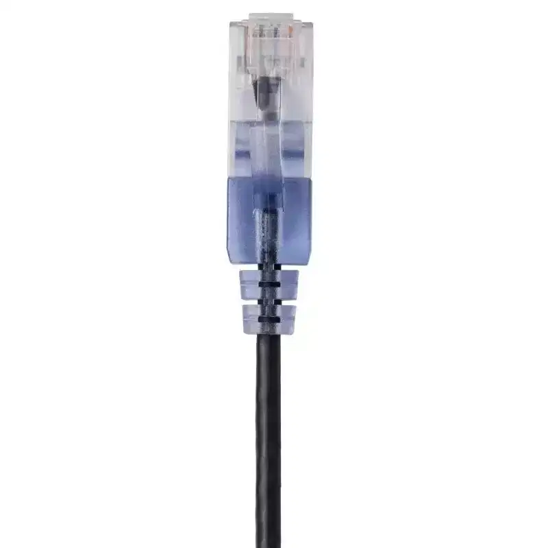Monoprice Cat6A Patch Ethernet Cable 6 Inches Black, UTP, 30AWG, 10G, Pure Bare Copper, Snagless RJ45, For Computer Network Cable, LAN, Modem, Router
