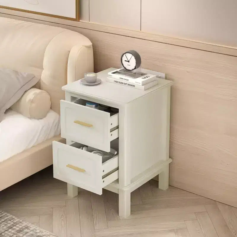GDFStudio Elise Modern Wood Nightstand with 2 Drawers