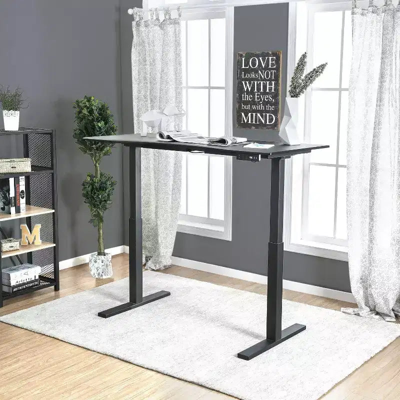 Baron Contemporary Adjustable Office Stand Up Table Large Black - HOMES: Inside + Out