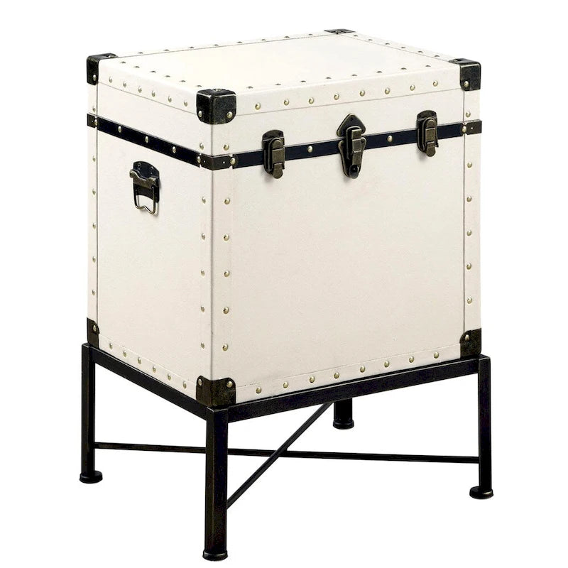 Trunk Style Accent StorageTable with Metal Frame